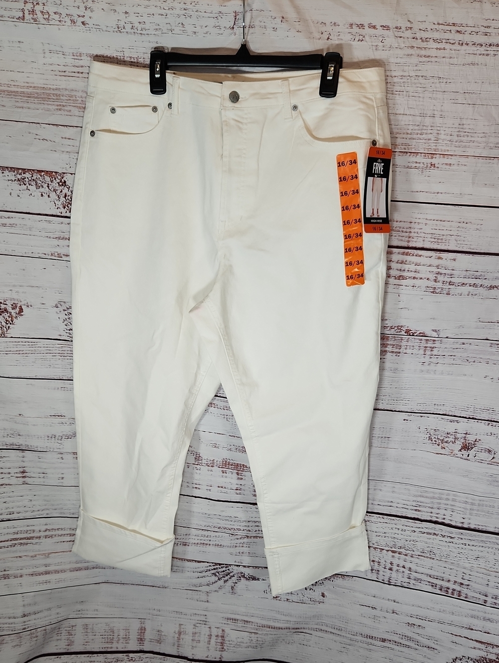 Frye Women's Cream Cuffed Capri Pants